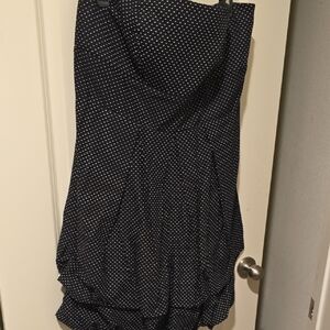 Torrid Black and White Strapless Dress